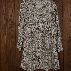 Velvet Heart Cream and Brown Leopard Print Top